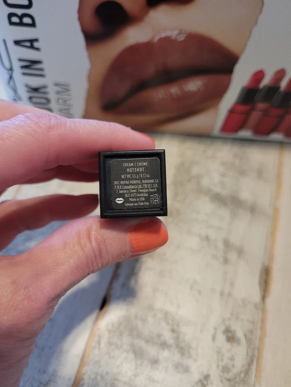 New Morphe full-size, Red Cream Lipstick in Hot Shot.